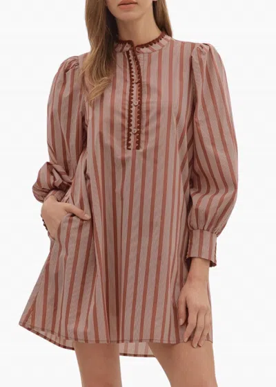 Entro Mimi Mini Dress In Brown