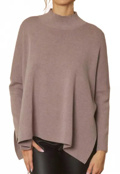 Entro Mock Neck Sweater In Mocha In Brown