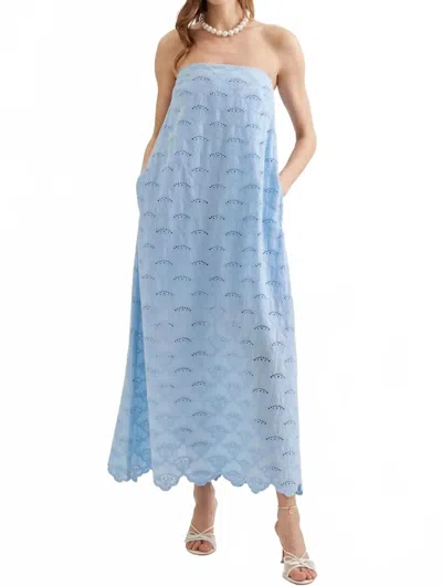 Entro Modern Romance Midi Dress In Blue