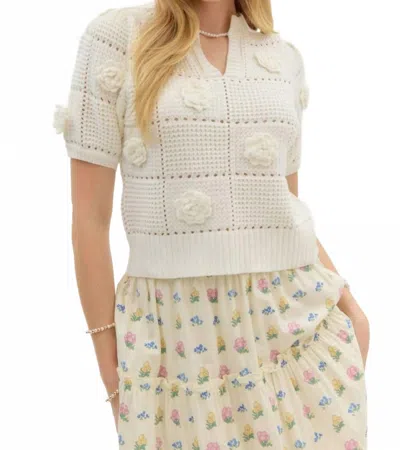 Entro Morning Rays Sweater In Ivory In White