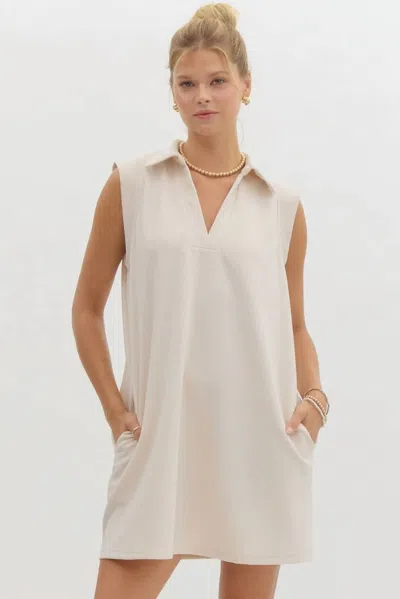 Entro Murphy Dress In Cream In Neutral