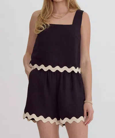 Entro My Summer Shorts Duo Shorts In Brown In Black