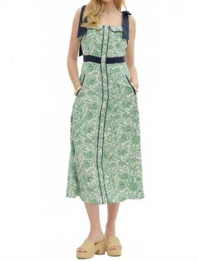 Entro Nantucket Floral Dress In Green In Multi