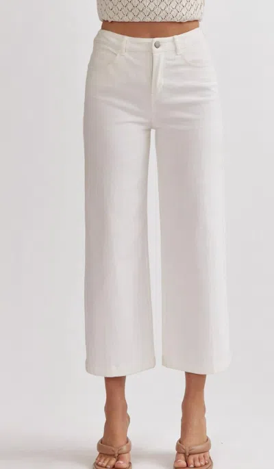 Entro Natalie Wide Leg Pants In White