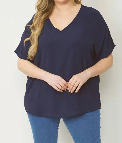 Entro New Attitude Top In Navy In Blue