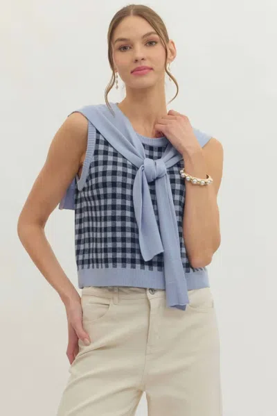 Entro Ocean Drive Top In Blue