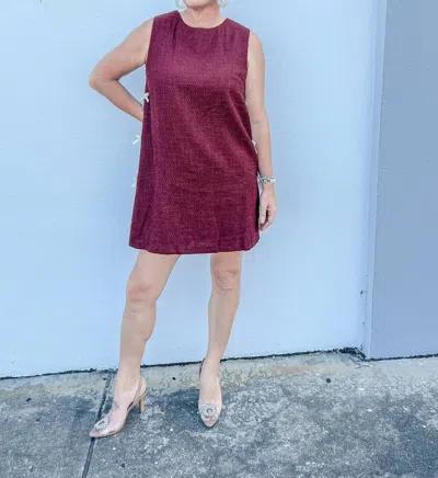Entro Old Money Mini Dress In Merlot