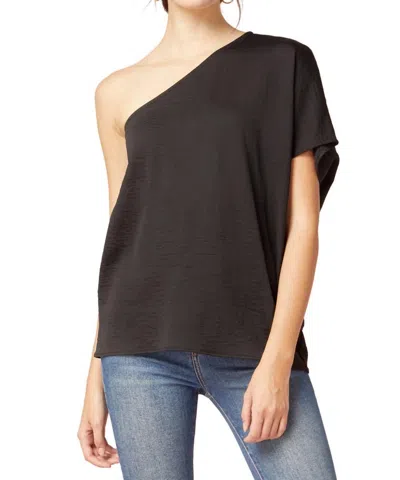 Entro One Shoulder Top In Black