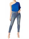 Entro One Shoulder Top In Royal In Blue