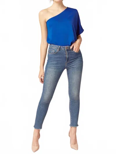 Entro One Shoulder Top In Royal In Blue