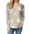 Entro Paisley Leopard And Star Top In Multi In Multi