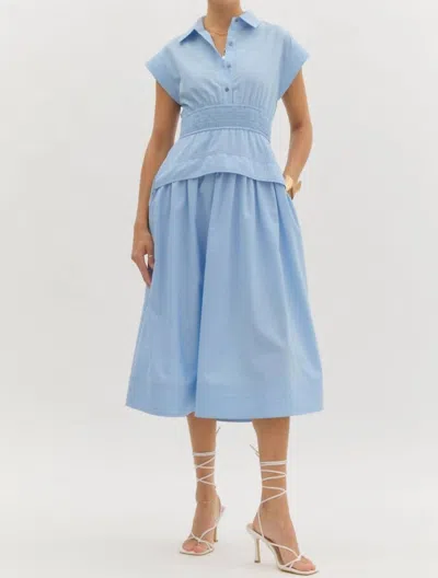 Entro Parker Dress In Blue