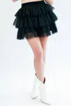 ENTRO PARTY MOVE TULLE SKORT IN BLACK