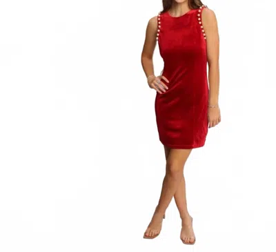 Entro Pearl Mini Dress In Red