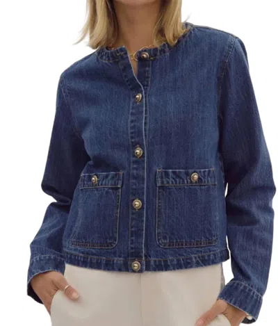 Entro Perfect Denim Jacket In Blue