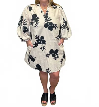 Entro Petals Mini Dress -plus In Ecru In White