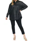 Entro Pleather Top In Black In Black