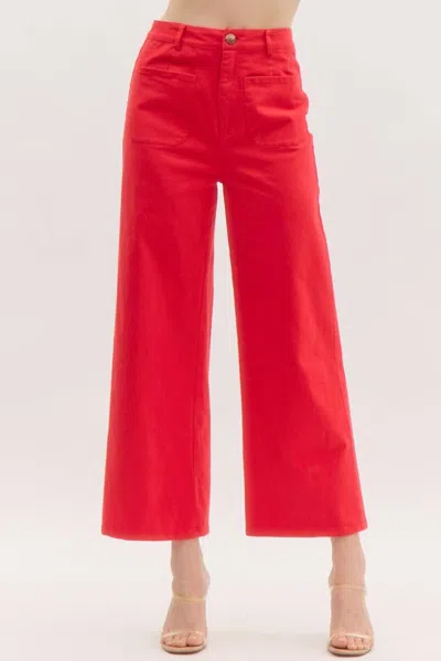 Entro Pocket Pants In Red