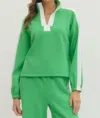 Entro Polished Play Pullover Top In Green In Green