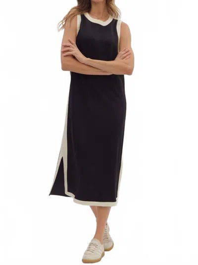 Entro Polly Tank Dress In Black