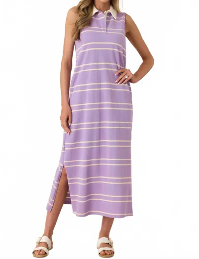 Entro Polo Maxi Dress In Lavender In Purple