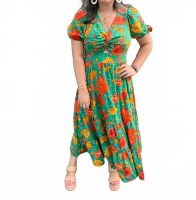 Entro Polyester Maxi Dress In Floral Multi