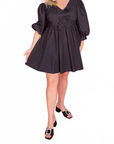 Entro Precious In Bows Dress In Black
