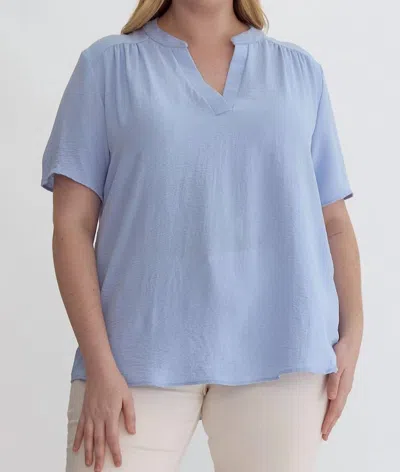 Entro Pretty And Basic Top In Blue