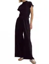 Entro Pretty Little Thing Crop Top And Palazzo Pant Set In Black