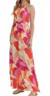 Entro Printed Halter Jumpsuit In Multi In Multi