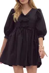 Entro On Occasion Bow Dress In Black In Black