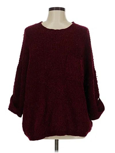 Pre-owned Entro Pullover Sweater In Burgundy