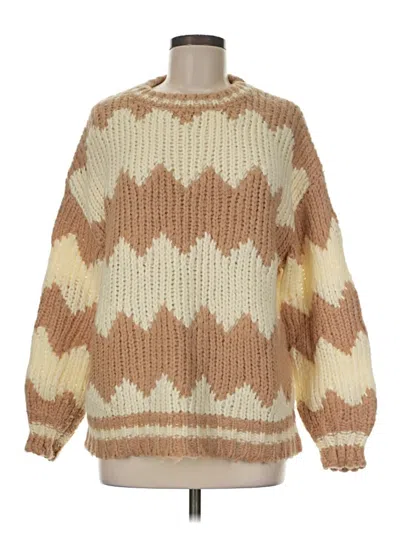 Pre-owned Entro Pullover Sweater In Tan