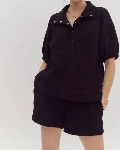 Entro Quilt Top In Black