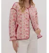 Entro Quilted Bow Jacket In Pink In Pink