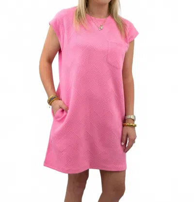 Entro Quilted Sleeveless Mini Dress In Pink