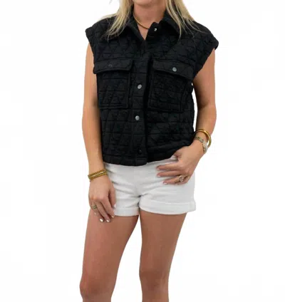 Entro Quilted Vest In Black