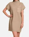 Entro Ribbed Sweater Dress In Tan In Neutral