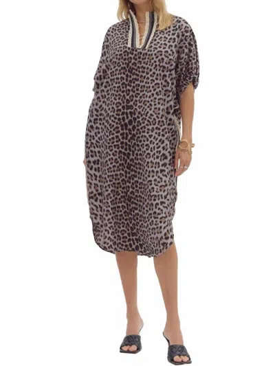 Entro Roam Free Midi Dress In Leopard In Multi