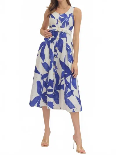 Entro Rosalie's Midi Dress In Royal In Blue
