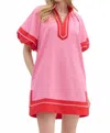 Entro Rose Beach Mini Dress In Pink In Pink