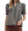 Entro Rosy Whimsical Blouse In Forest In Multi