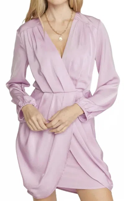 Entro Satin Tulip Dress In Lavender In Purple