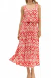 Entro Savannah Summer Dress Set In Red In Red