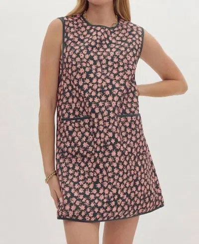 Entro School Day Dress In Hunter Green
