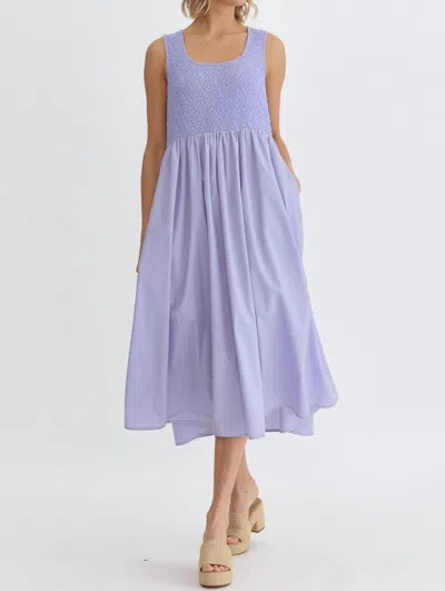 Entro Scoop Neck Dress In Periwinkle In Blue