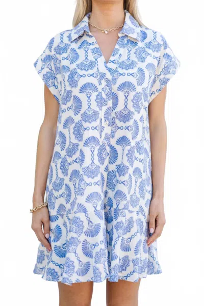Entro Seacrest Mini Dress - Plus In Multi In Blue