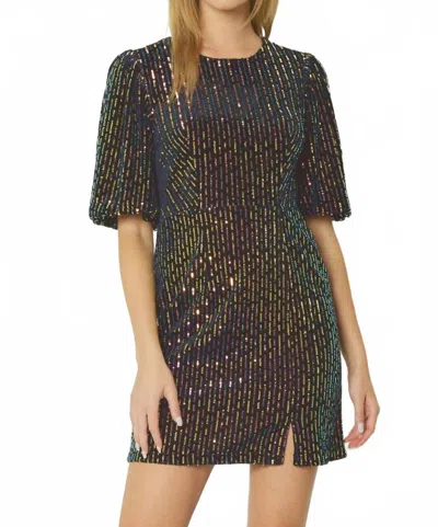 Entro Sequin Bubble Dress In Black