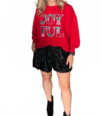 Entro Sequin Bubble Shorts In Black