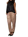 Entro Sequin Party Pants In Rosegold In Multi